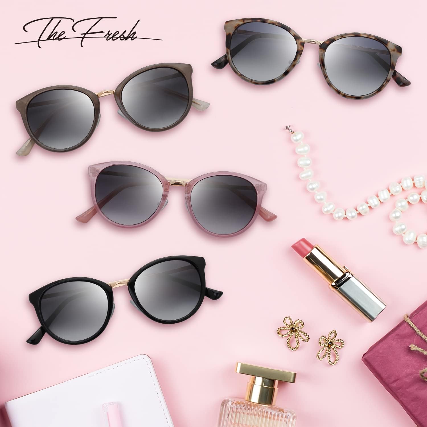 The Fresh Polarized Classic Round Style Tip Pointed Sunglasses Vintage Trendy FR16124P - Image 5