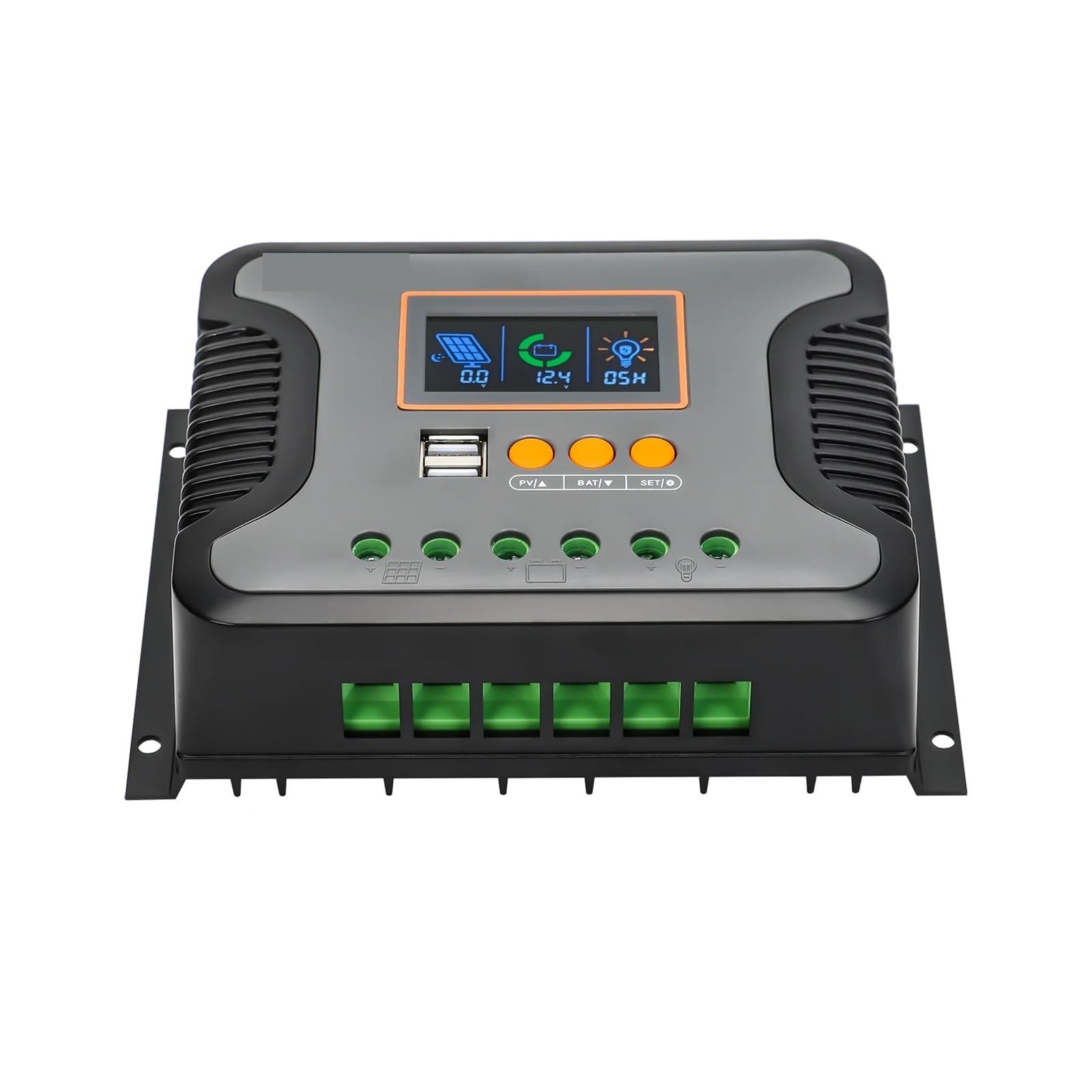 CUDTAPI PWM 80A 60A 30A Solar Char Controller 12V 24V 36V 48V Lead-Acid Lithium Battery Charr Max PV 100V Dual Control Mode(30A)