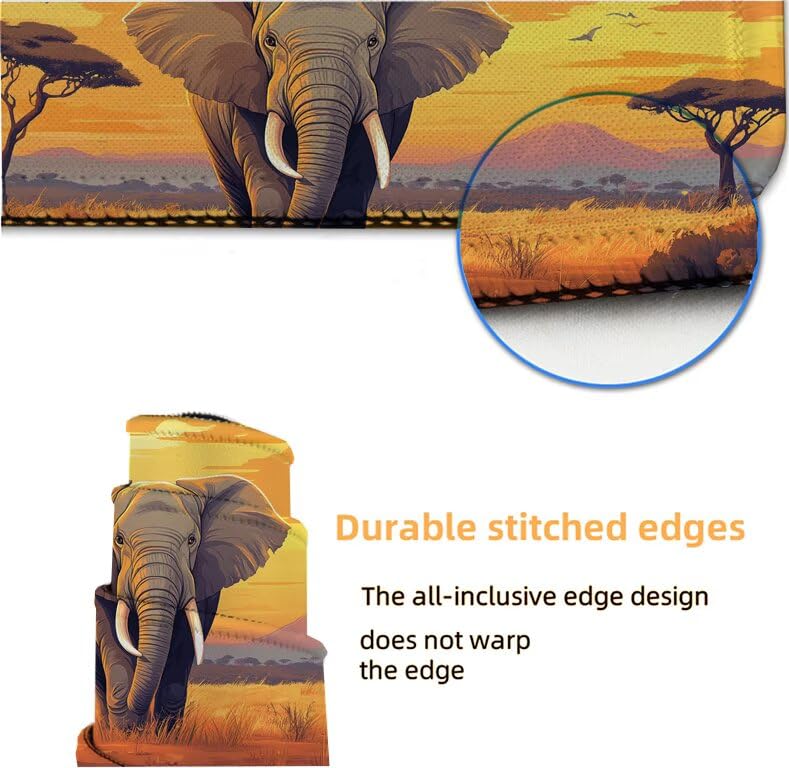 Tapis souris éléphant XXL lavable améliore la précision - 6