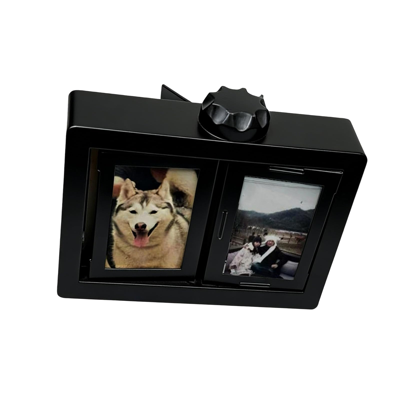 360 Degree Rotating Photo Display Album 2x3Inch Pictures Frame Holds 24 Card for Home Offices Desk Shelf Display Immediate Owner