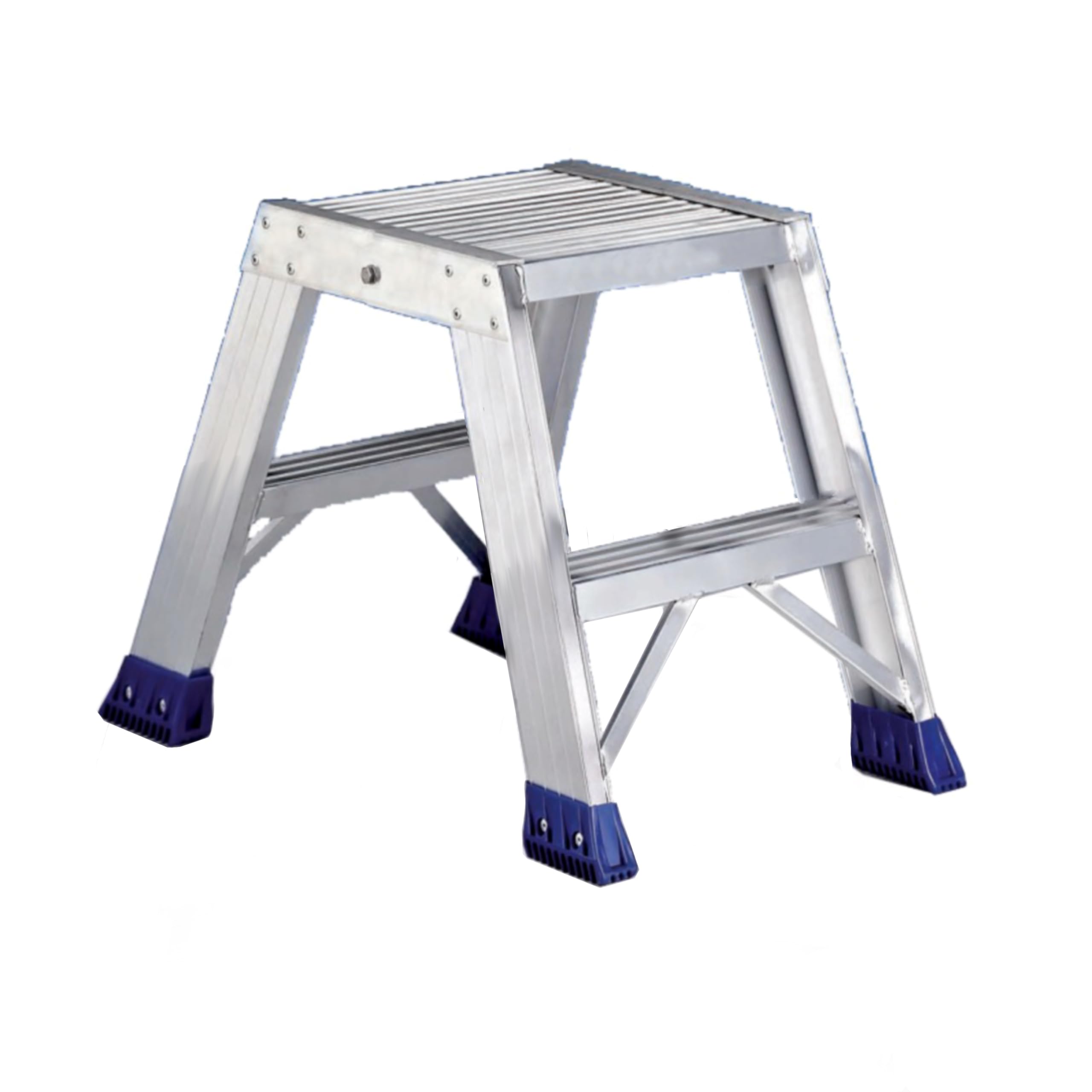 Svelt Sgabello Doppio Professionale in Alluminio 2 Gradini Antiscivolo | Piattaforma Maggiorata 35x40 cm | Portata 150 kg | Certificato UNI EN 14183 | Altezza Lavoro 240 cm