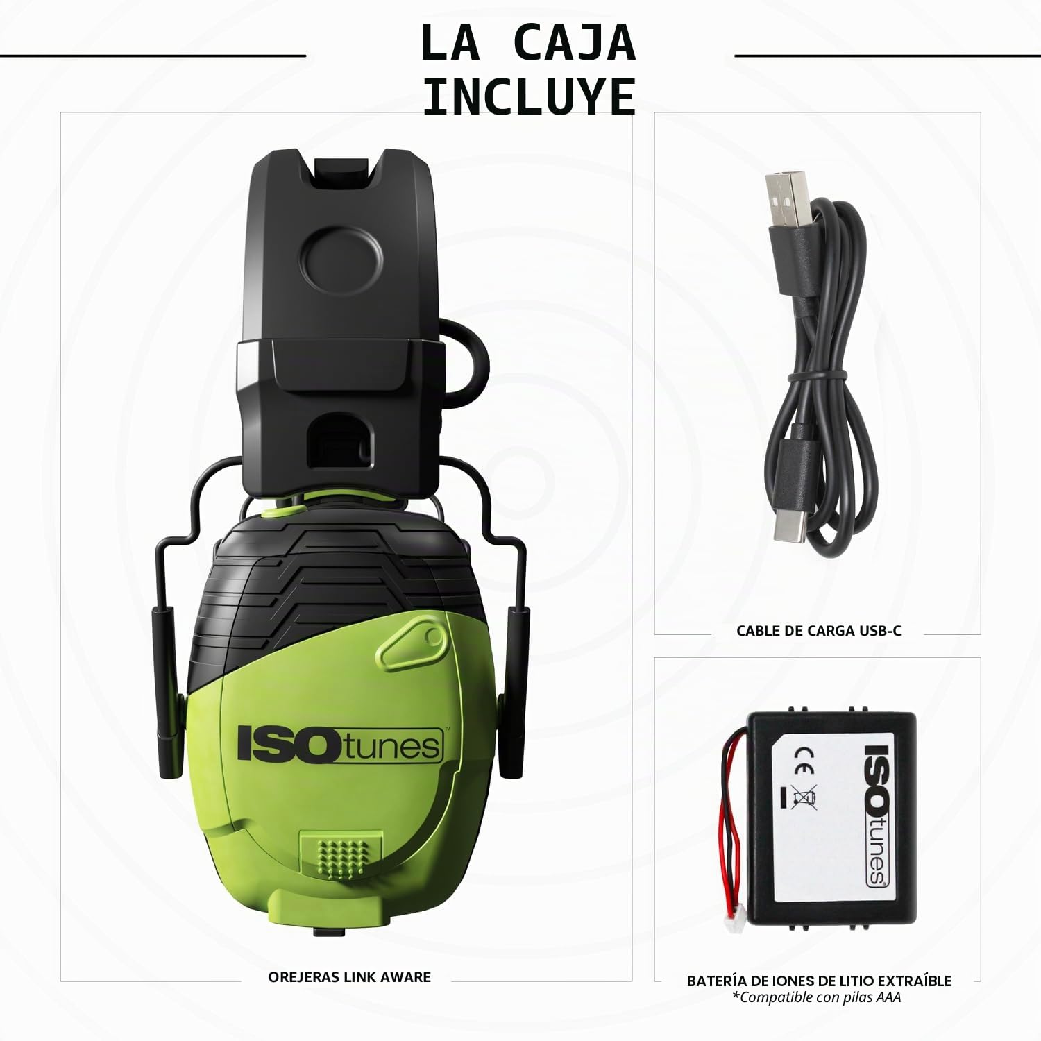 ISOtunes LINK Aware - Orejeras con Bluetooth EN352
