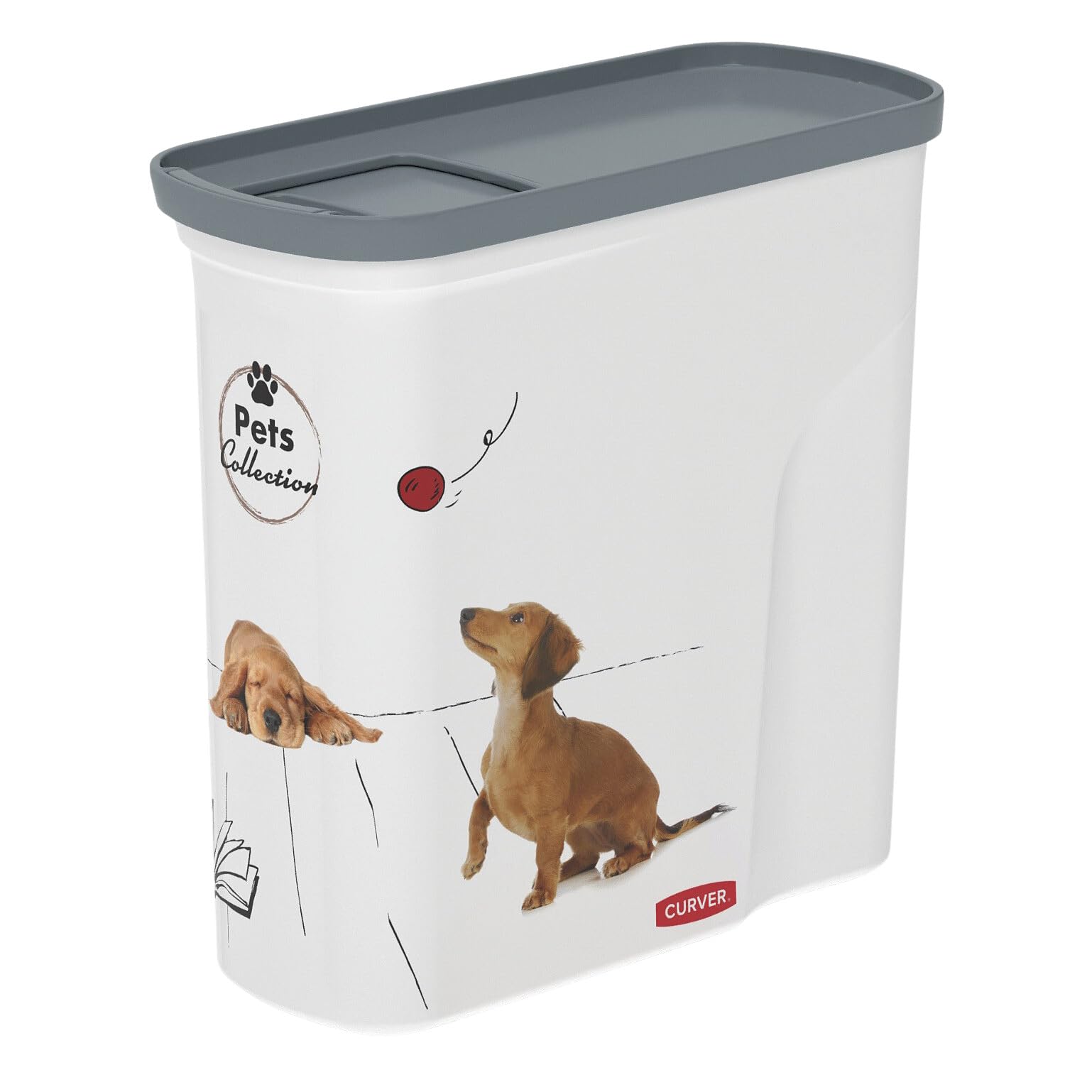 CURVER PetLife 2L Pet Food Storage Container Dog Cat Food Box with Lid