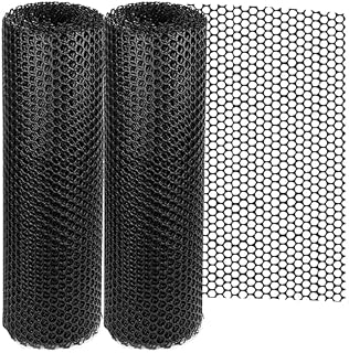 MAISHI 2 Rolls 24" x 10ft Black Plastic Chicken Mesh Fencing for Poultry Fencing, Pet Barriers & Garden Protection, Cat Fence, Strong and Durable