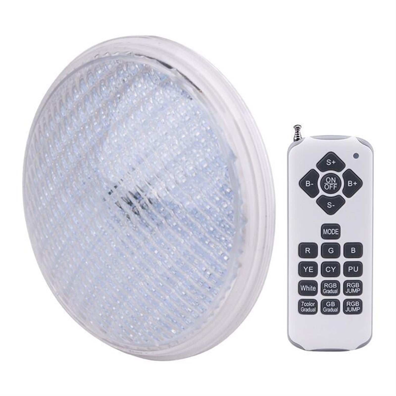 EDEDE Luci Piscina, Illuminazione for Piscine all'aperto Luce for Piscina a LED Luce Subacquea PAR56-PC-RGB IP68(Warm White,Noir)