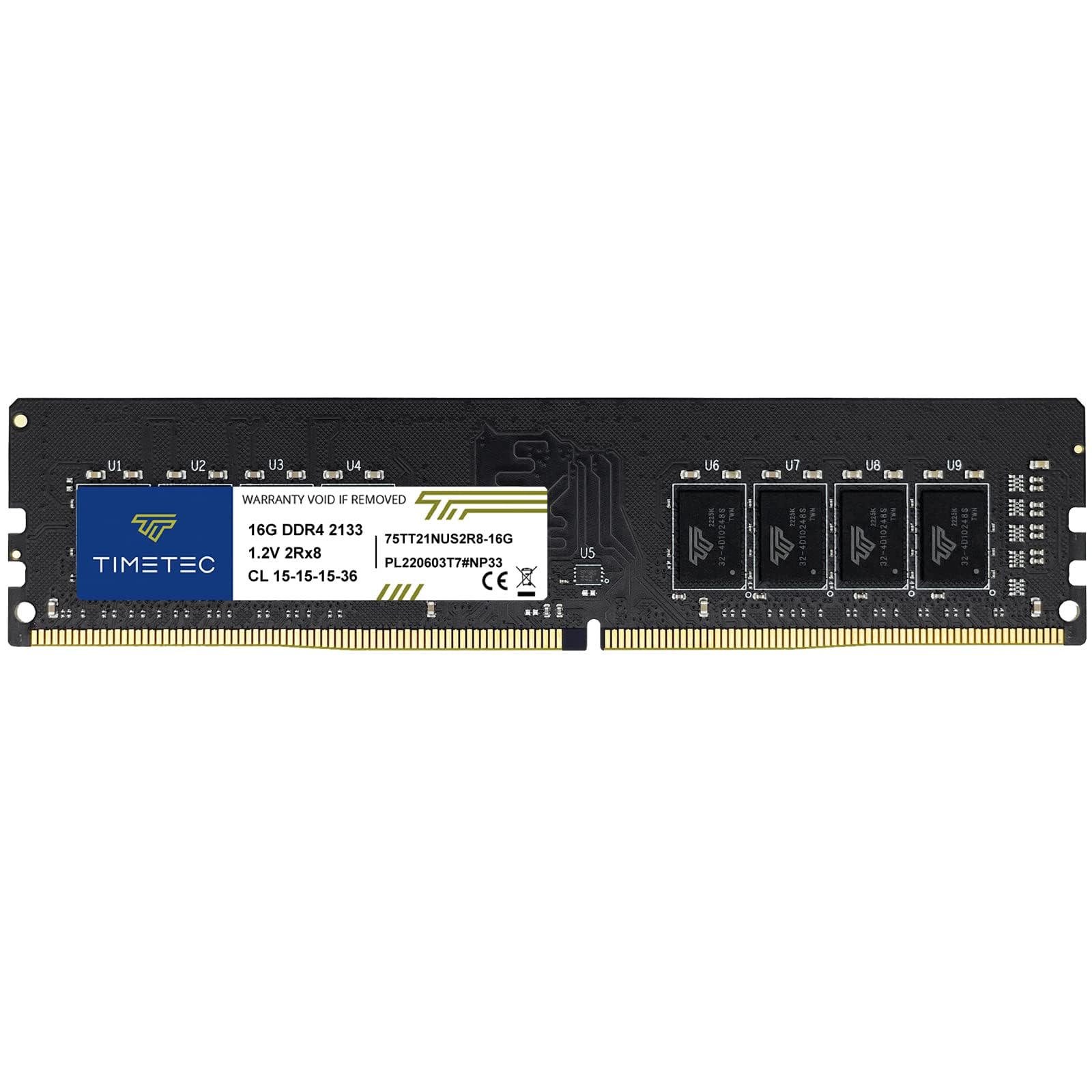 Timetec 16GB DDR4 2133 MHz (PC4-2133P) PC4-17000 UDIMM – Sin ECC