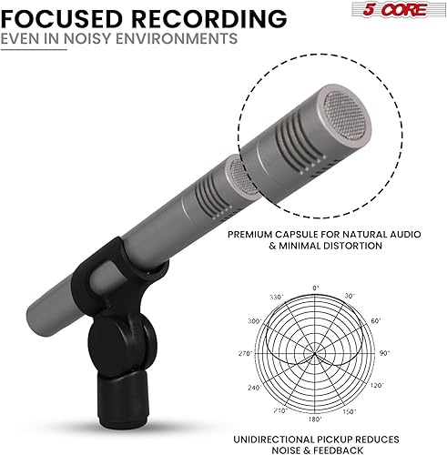 Miniatura 69 de 5 CORE Kit de micrófono de batería de 7 piezas All Metal Drummer Mics Tom/Snare & Cymbals Professional Wired Instrument Drums Set Microfonos Incluye