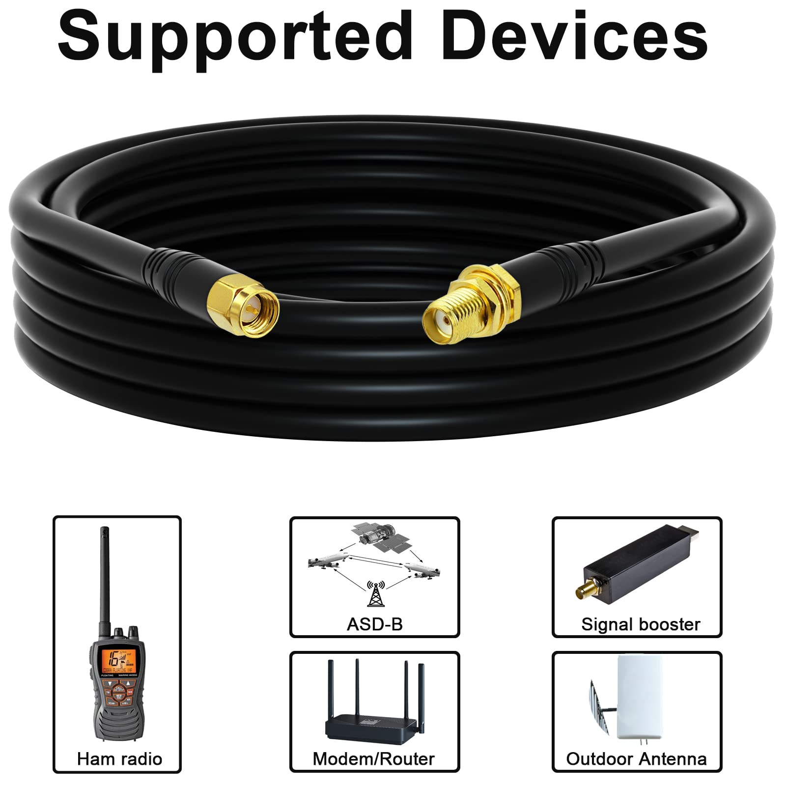 Cavo Antenna Per Router WiFi &ndash; Da MHF4 A SMA Femmina, 13cm, Con Passante