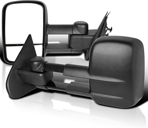 Spec-D Tuning Espejos laterales de remolque extensibles manuales compatibles con Chevrolet Chevy Silverado GMC Sierra 2014-2018 par izquierdo +