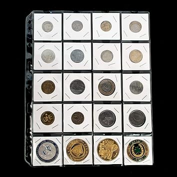 Uncle Paul Coin Flips for Penny, Cent, Pence - 90 Pcs 20.5mm / 0.8 inch Cardboard Holder for US Penny/Lincoln Cent, Dime, 5 UK Pence,10 Euro Cents, 2 Euro Cents, 1 CA Cent, 10 CA Cents CS31205