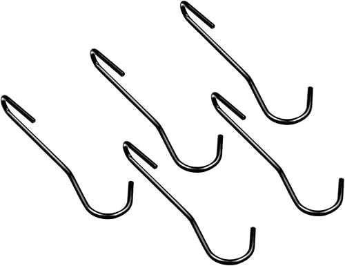Miniatura 6 de ESFUN Paquete de 12 ganchos en S resistentes de 5 pulgadas, ganchos negros para ollas, ganchos para colgar utensilios de cocina, ollas, sartenes,