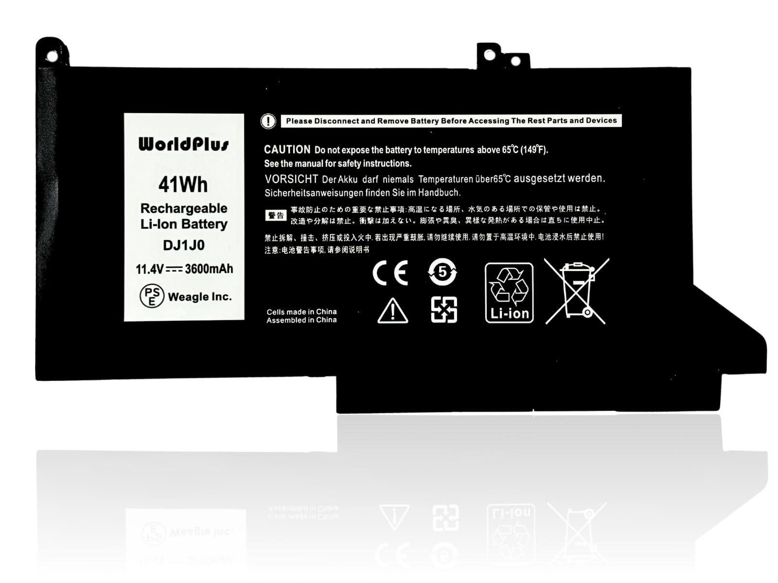 Amazon.co.jp: WorldPlus DJ1J0 バッテリー Dell Latitude 7280 7290