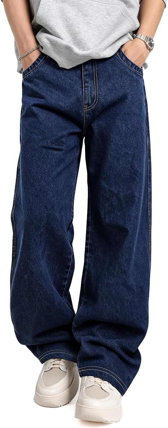 GINGTTO Mens Baggy Jeans Y2k Loose Fit Denim Pants for Men Wide Leg Streetwear