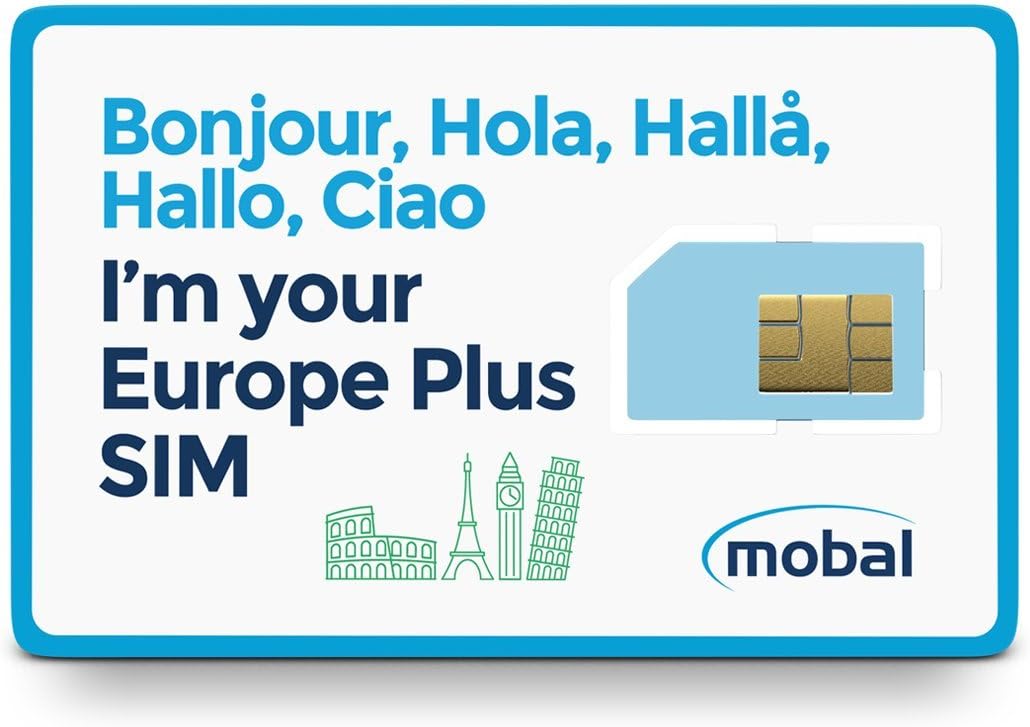 Mobal Europe Plus SIM Card Includes 7GB of Fast 4G Data, Excellent Coverage Throughout Europe