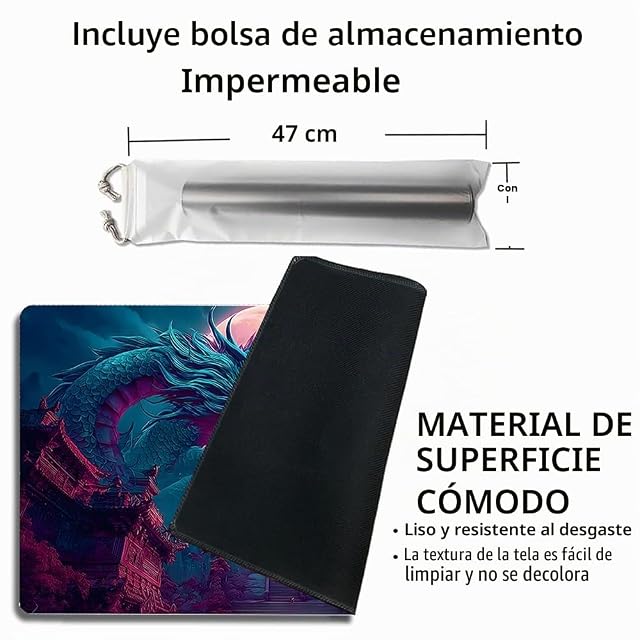 Foto 2 de 5 de MTG Alfombra de Juego Premium XXL para TCG/CCG/MTG (60x35cm) - Diseño de Fantasía de Alta Resolución