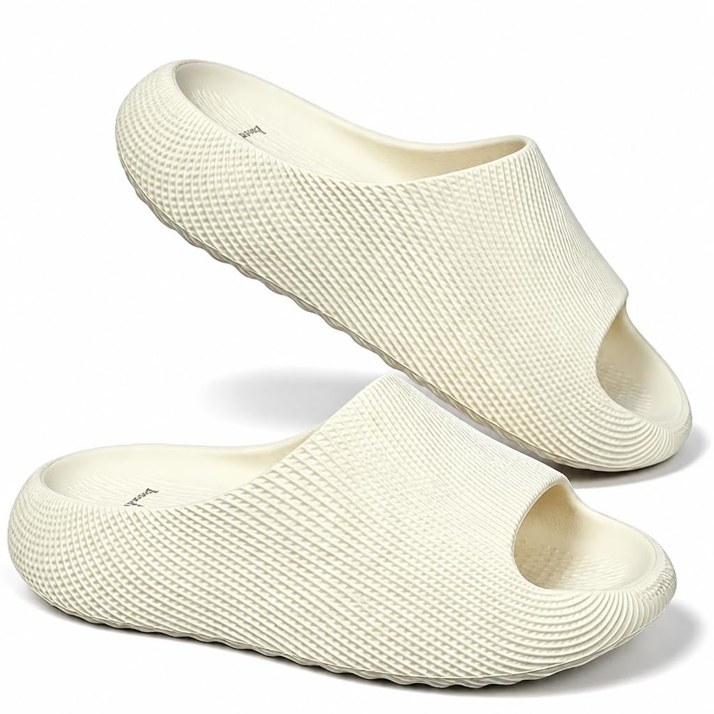 BreezeStep Cloud Slides for Women and Men Arch Support Pillow Slippers | EVA | Lightweight | Silent | Non-Slip Comfy Wear Recovery Slides Thick Sole Cushioned Shower Shoes for House Indoor Outdoor