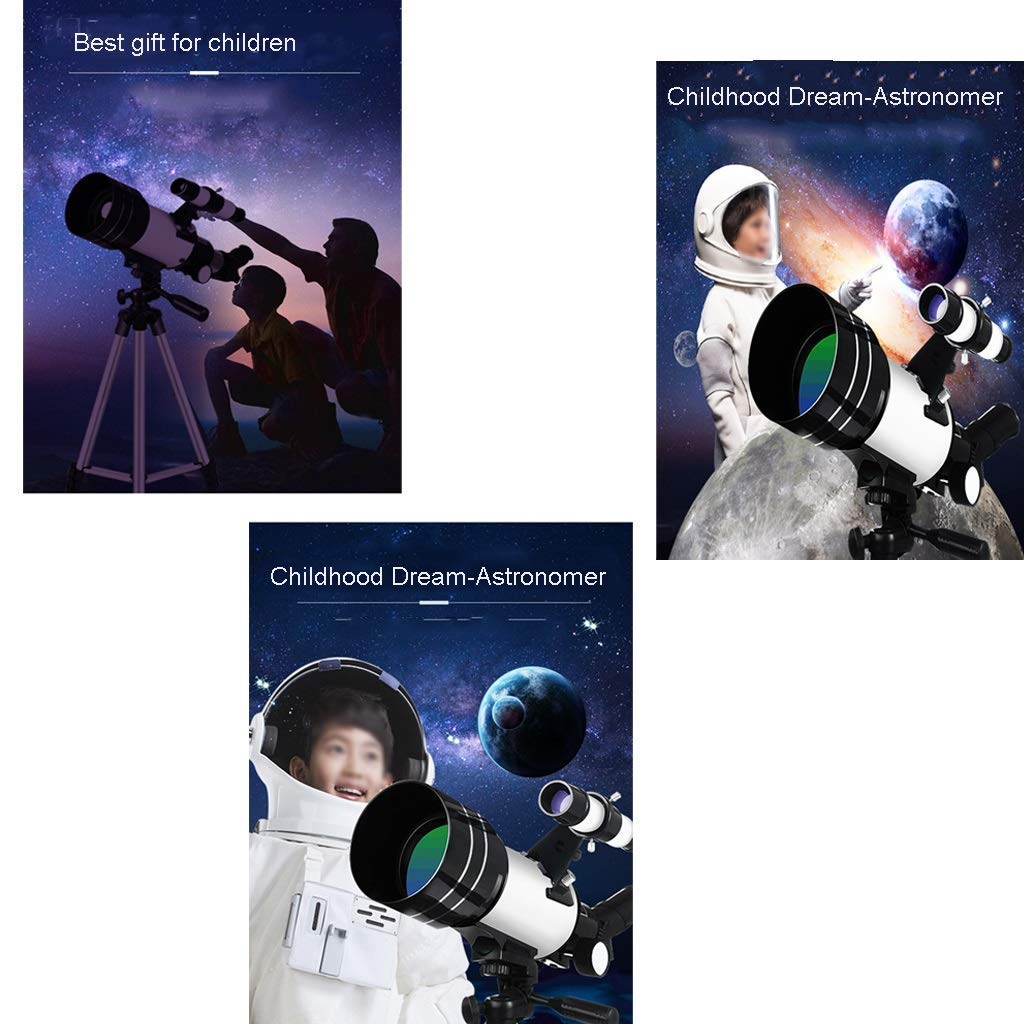 YSJNGF astronomiczny dzieci, reflektorów dla początkujących, obiektyw optyczny HD, przenośny teleskop podróżny z plecakiem i statywem (kolor: (pakiet 2)
