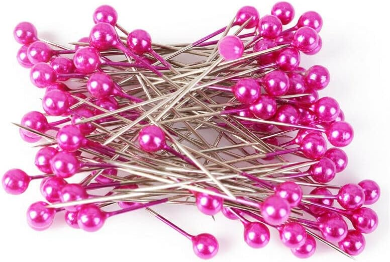 100Pcs x Black Size 1.5 Inch Or 4cm Sewing Pins Colourful Glass Ball Head Straight Quilting for Dressmaker Jewellery DIY Decoration, Art Craft and Projects (Black), One Size, (MS- MIX PINS)