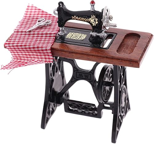 1:12 Casa de muñecas Muebles en miniatura Máquina de coser a medida Casa de muñecas Casa de muñecas Vintage Accesorios de decoración