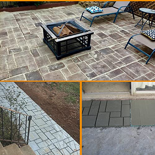 Avalution Plus Size 20"x20"x1.8" Walk Maker Reusable Concrete Pathmate Stone Mold Stepping Stone Paver Lawn Patio Yard Garden DIY Path Maker Paving Moulds(8 Grid) - Thumbnail 5