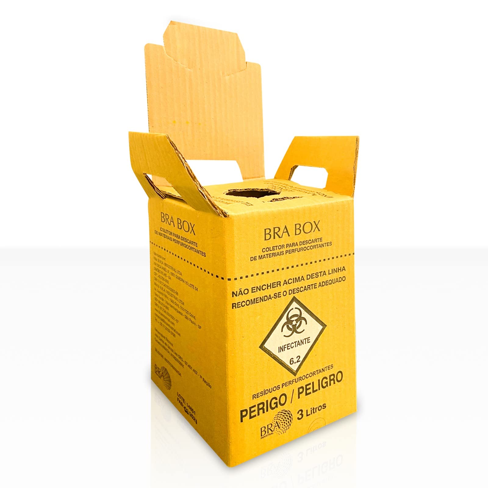 CAIXA COLETORA P/MAT. PERFURO CORTANTE 3 LT. BRA BOX 1UN TAMANHO:3