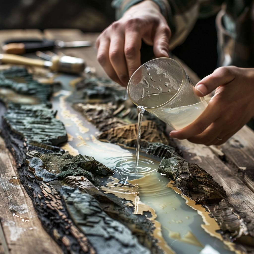 BYGRYPS EpoGryps MP GLASS 21 kg Epoxidharz A+B, 2-Komponenten-Transparent, Glaseffekt, langsame Aushärtung, färbt nicht, vergilbungsfrei, für River-Table, Böden, Einbettungen, Gießmittel max. 5 cm