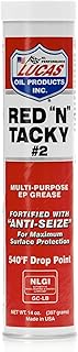 Lucas 10005-30 red n tacky #2 grease 14.5oz cartridge (10005-30)