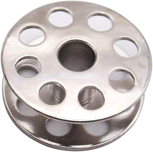 Miniatura 2 de CKPSMS Marca: bobinas de metal de tamaño M con diámetro de orificio interior de 1/4 pulgadas (0.236 in) compatible con/reemplazo para CONSEW Marca