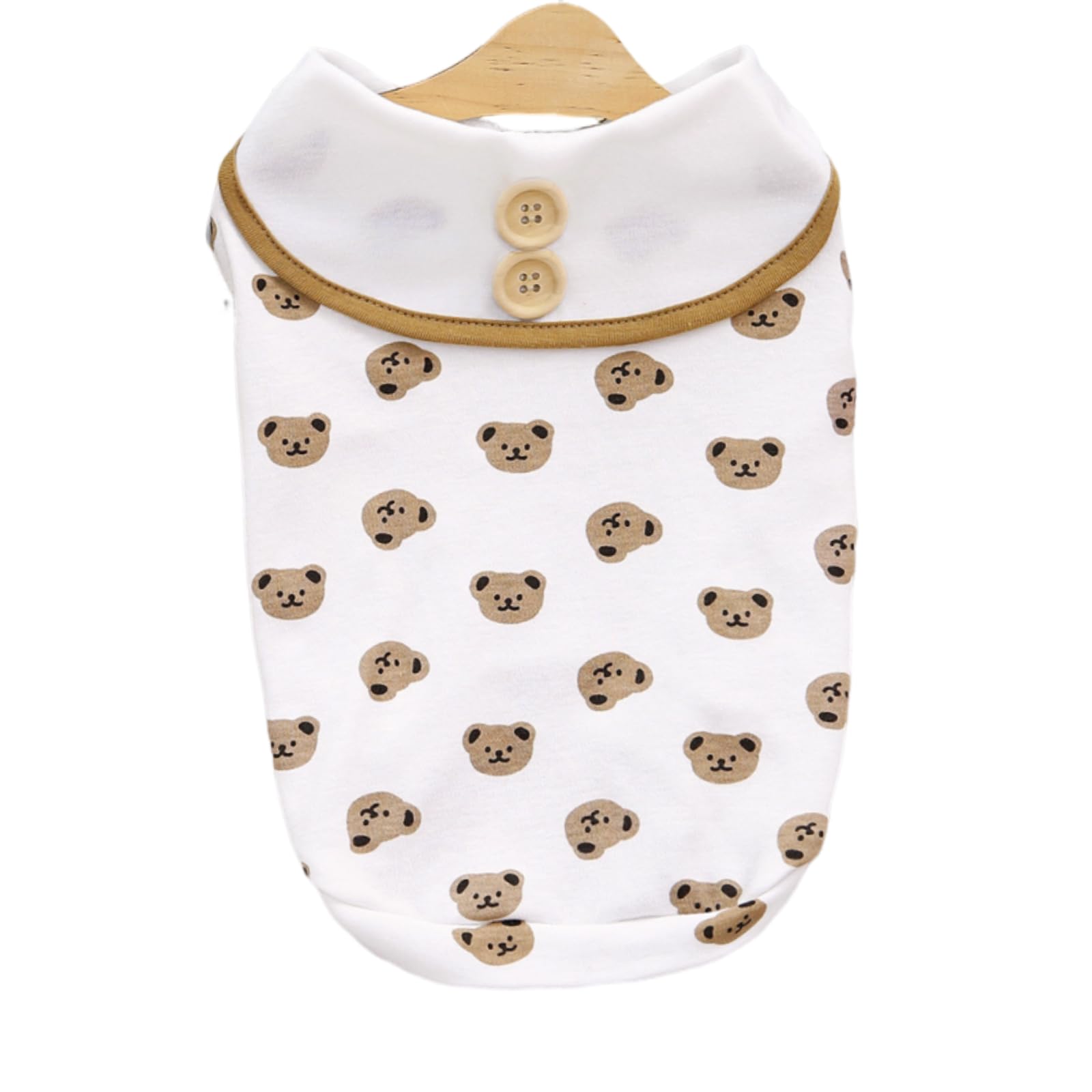 T-shirt pour chien et chat style estival - Gilet léger imprimé ours pour balades ensoleillées