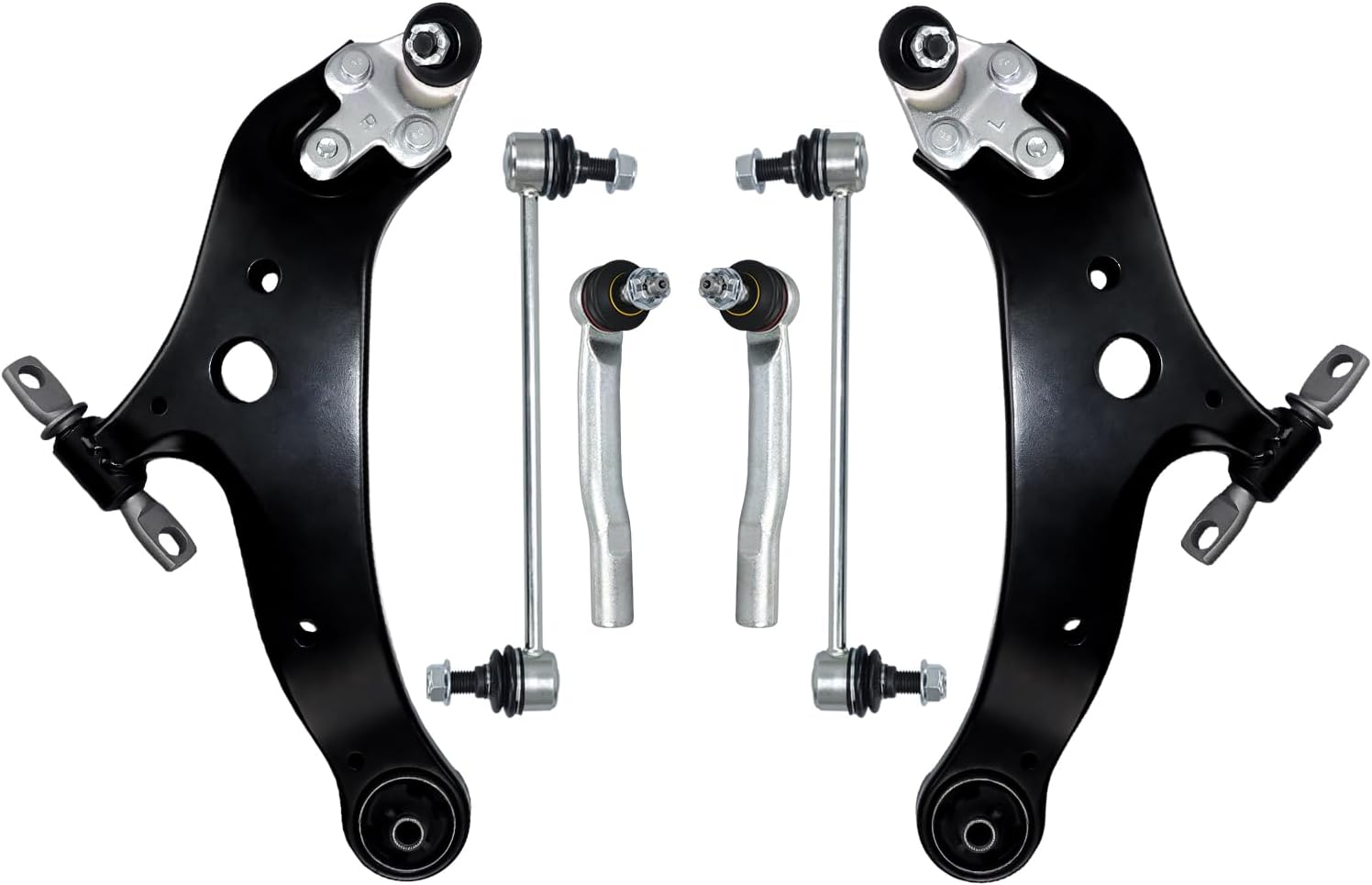 Control Arm, 8 Pcs Suspension Kit Front Lower Ball Joint Sway Bar Stabilizer Link Tie Rod Compatible With 2008-18 Toyota Highlander 2009-16 Venza 2010-15 Lexus RX350 RX450h