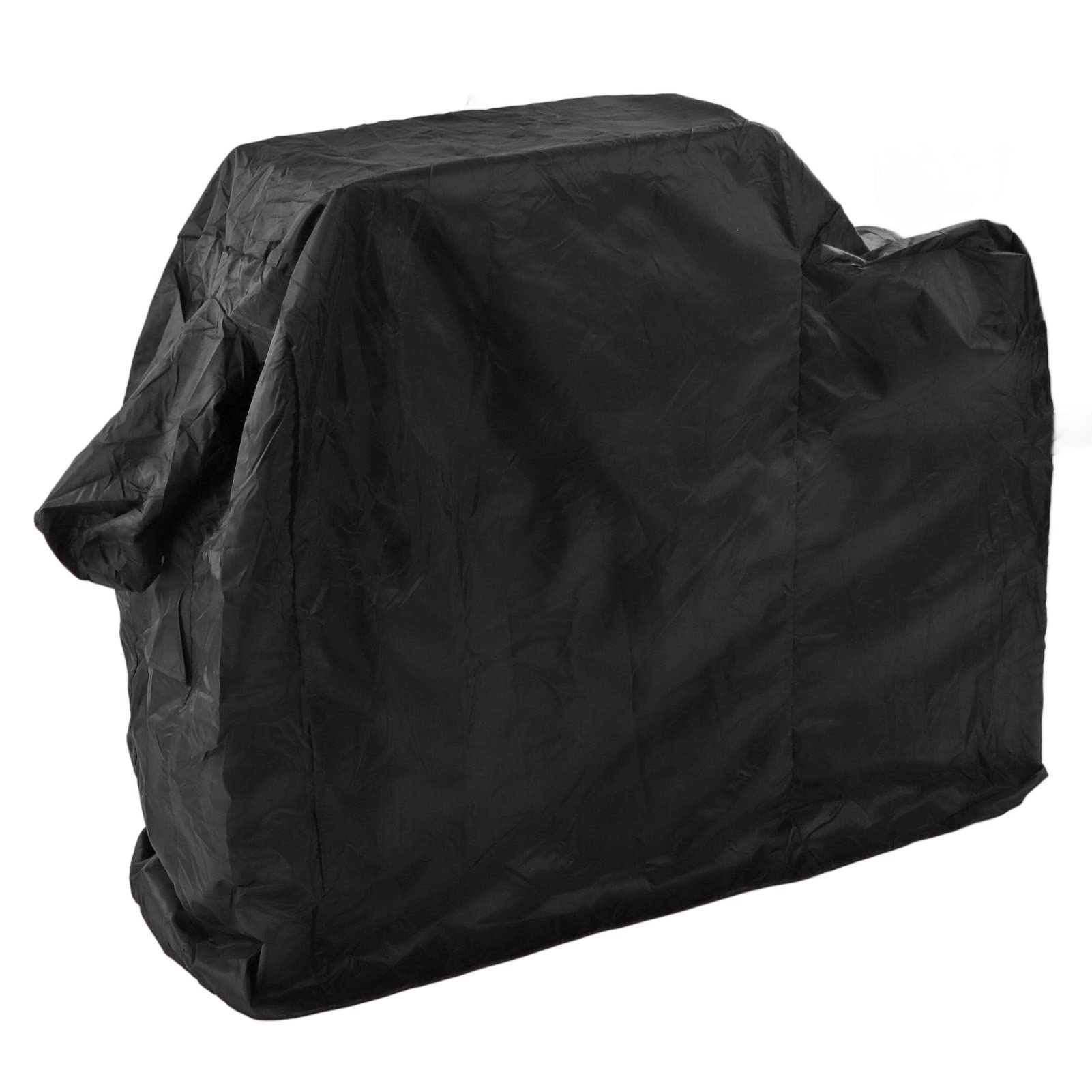 Funda de parrilla impermeable, resistente al sol, resistente a la intemperie, a prueba de polvo, con cordón, con bolsa de almacenamiento (Negro)