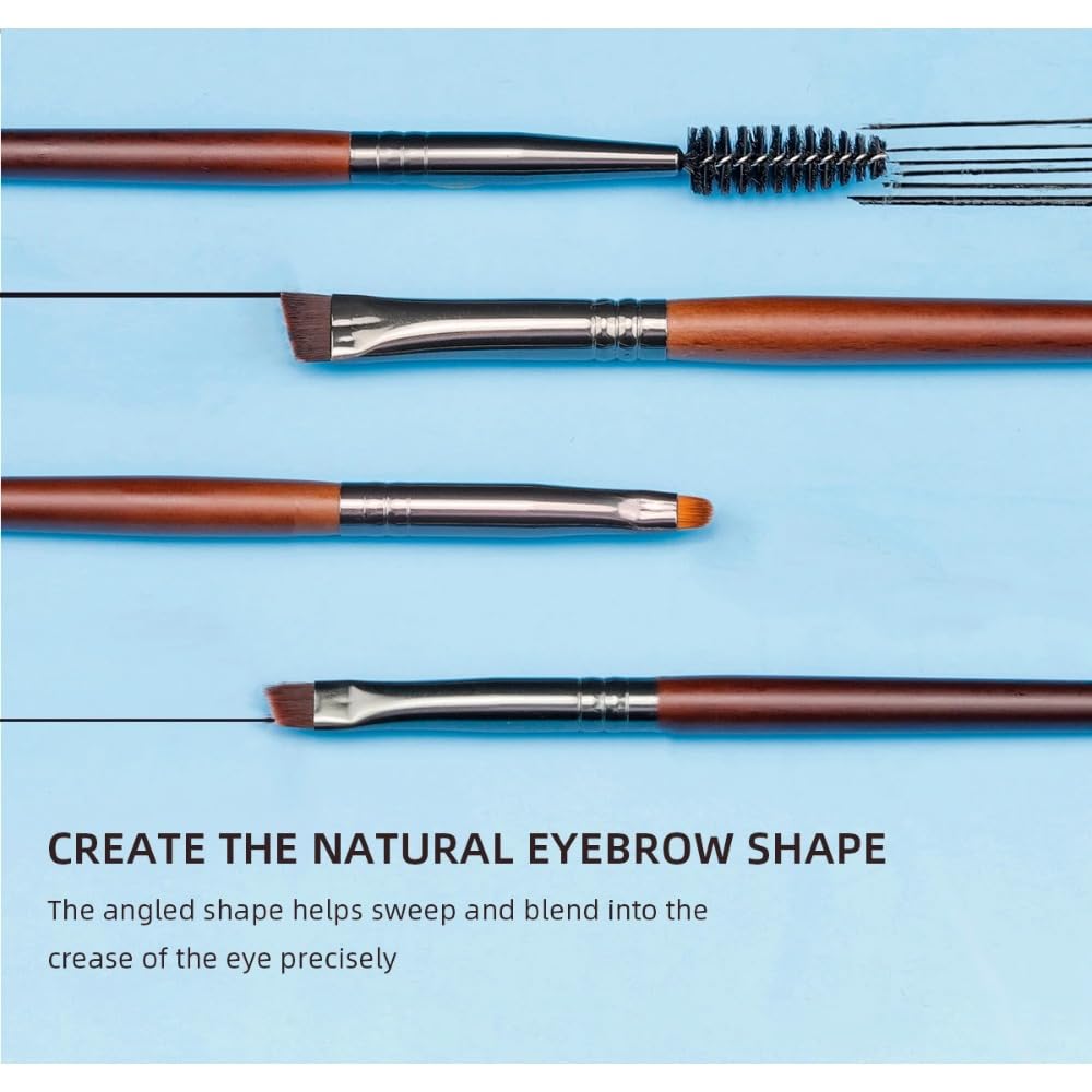 Make-up-Pinsel-Set, 24-teilig, natürliches Ziegenhaar, Puder, Foundation, Konturen, Verblenden, Lidschatten, Eyeliner, Make-up-Werkzeuge