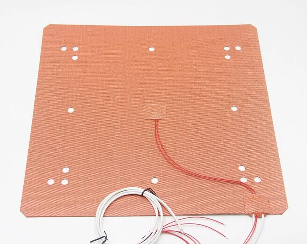 Lysee 3D Printer Parts & Accessories - Ender 5 Plus 3D Printer Silicone Heater 370mmx375mm 120V/220V 1000W for Build Plate HeatBed Heating Upgrade - (Size: 120V 1000W)