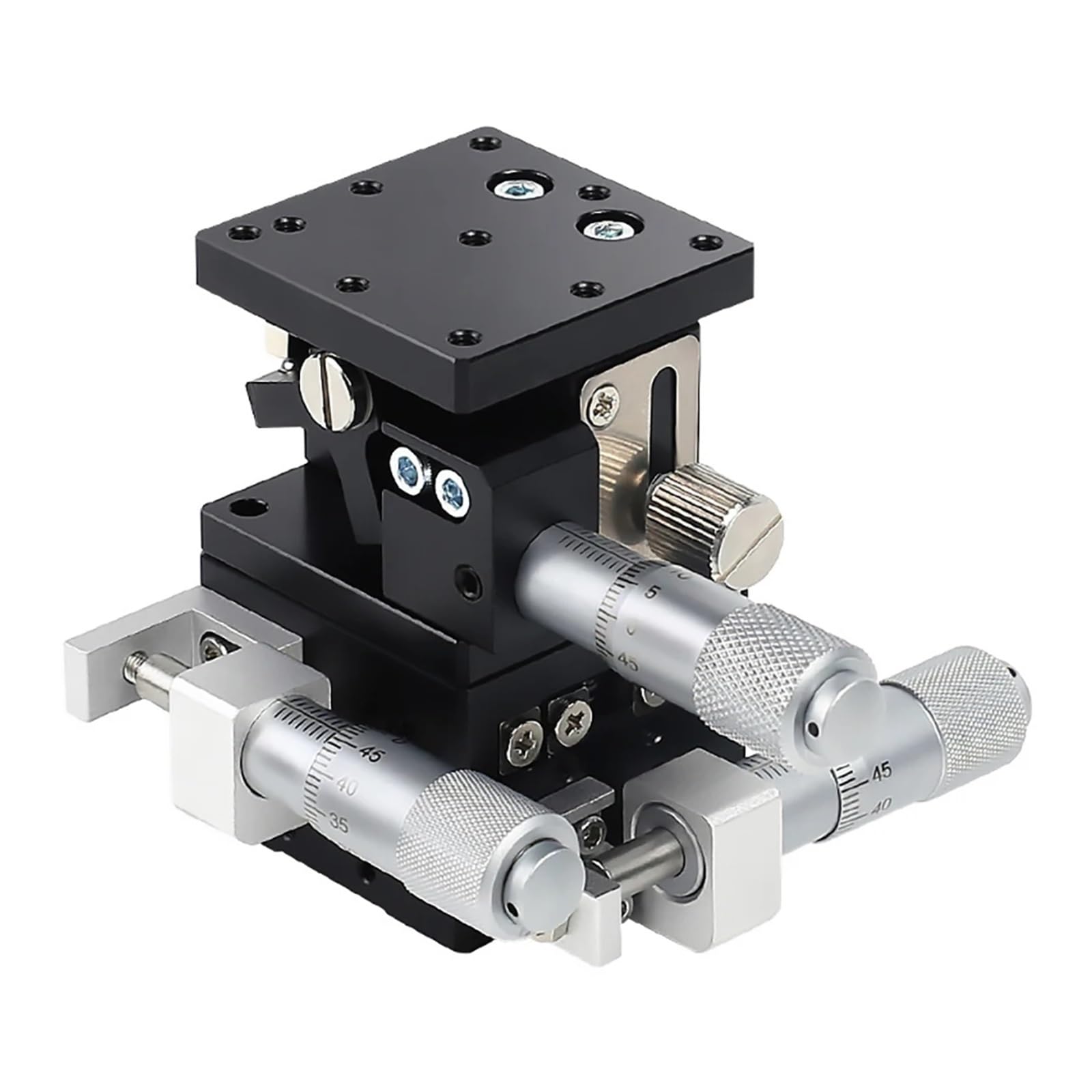IGNVXMGKP 40x40MM, LD40-LM Fine Tuning Trimming Station Manual Displacement Platform, XYZ Axis Linear Stage Sliding Table Cross Roller Guide (Size : LD40-LM)
