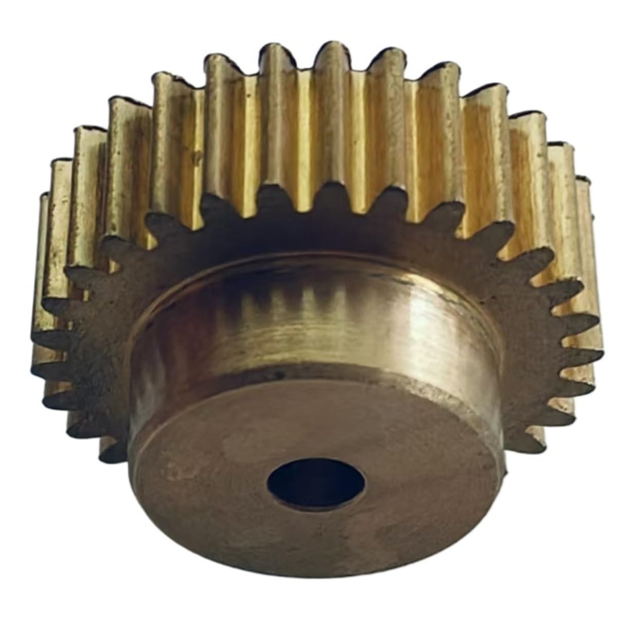 Cylindrical Drive 1pcs 0.7 Module 25 Teeth Brass Spur Gear with Step 5mm Teeth Thickness Straight Teeth Gear 0.7M 25T Cylindrical Gear Rack Machinery(6.35mm BORE)