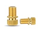 US1984 Brass Presta Valve Adapter, Convert Presta to Schrader Adaptor, Inflate Tire Using Standard Pump or Air Compressor for All Types of Bikes, e-Bikes, e-Scooters, Motocycle and Cars 1pcs gallery image