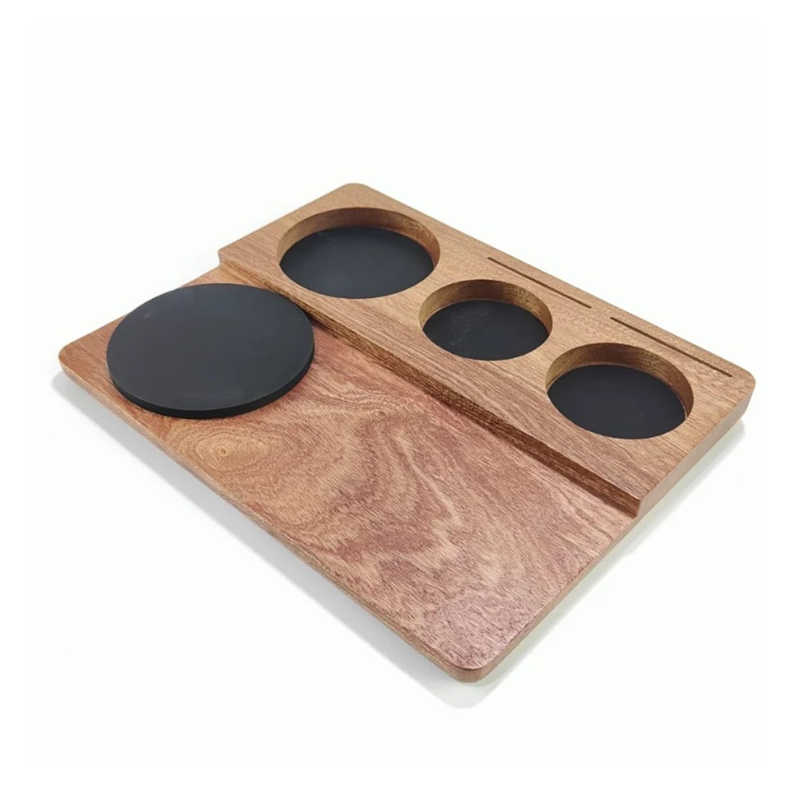 Espresso-Tampingstation Aus Sapele-Holz, 51 Mm, 54, 58, Universal-Siebträgerhalter, Tampermattenständer, Barista-Kaffeezubehör
