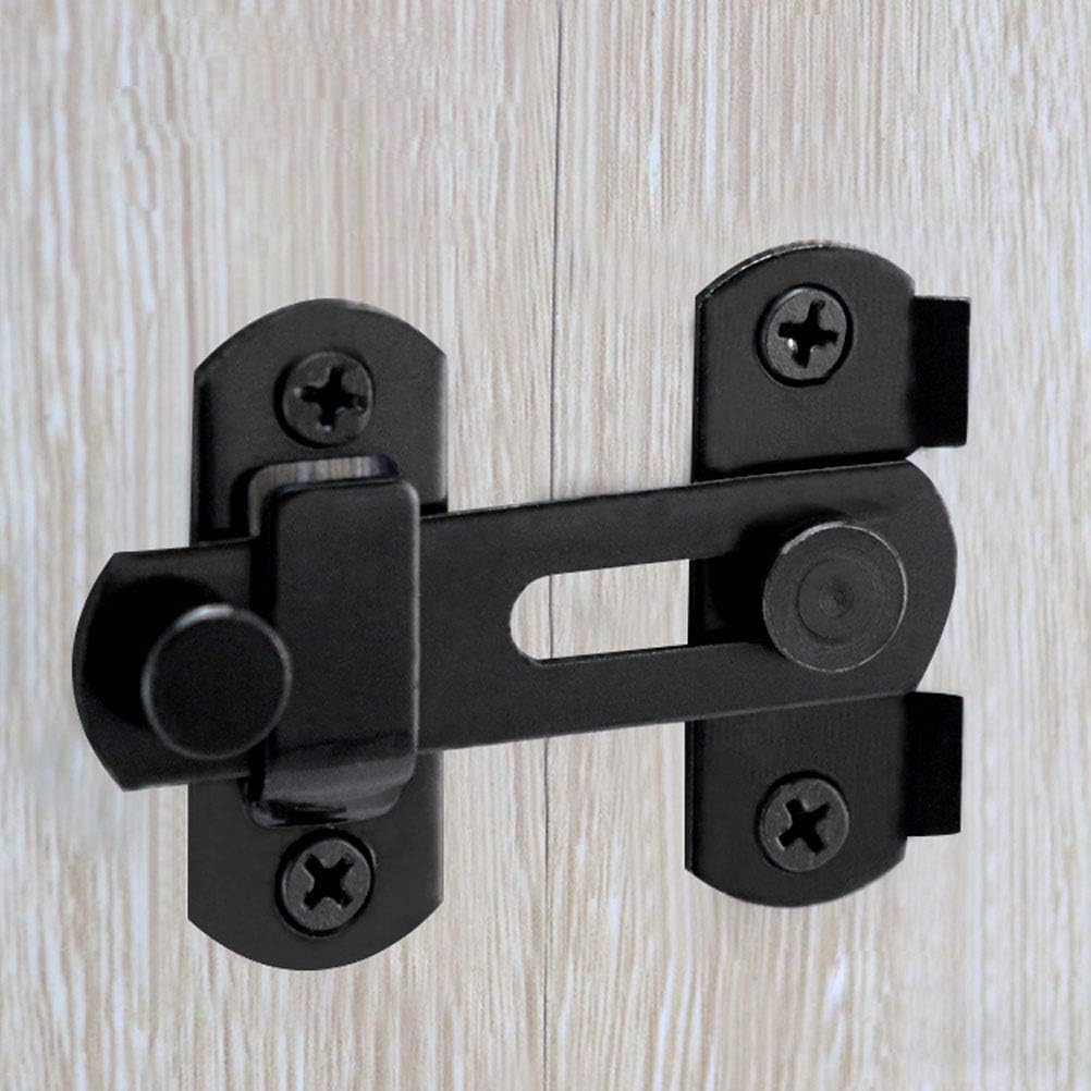 ❤ Crаzу Dеаlѕ Black Flip Latch Gate Latches Uspacific Stainless Steel Sliding Safety Door Bolt Latch Lock for Pet Gate Cabinet Furniture Window Brushed Finish-Set of 2