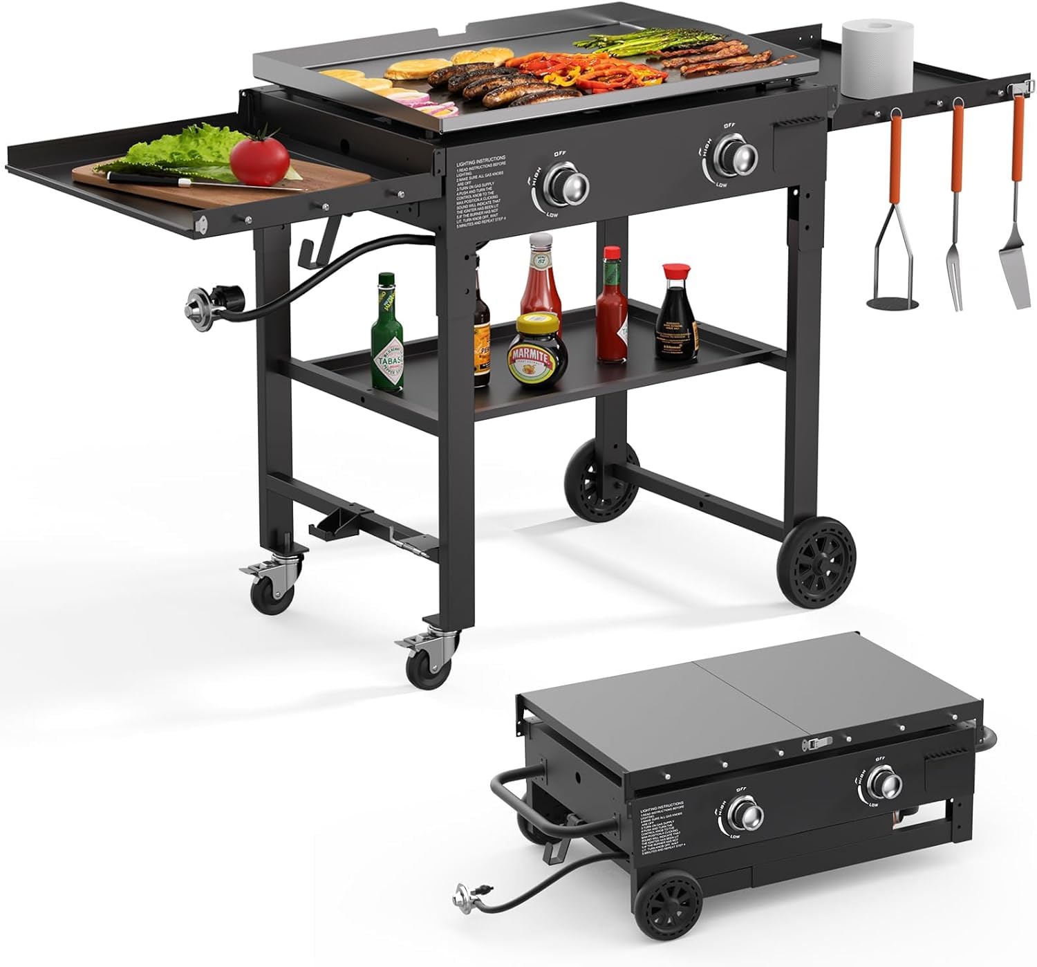 Amazon.com: SKOK Foldable Gas Griddle-28 Inch Outdoor Propane