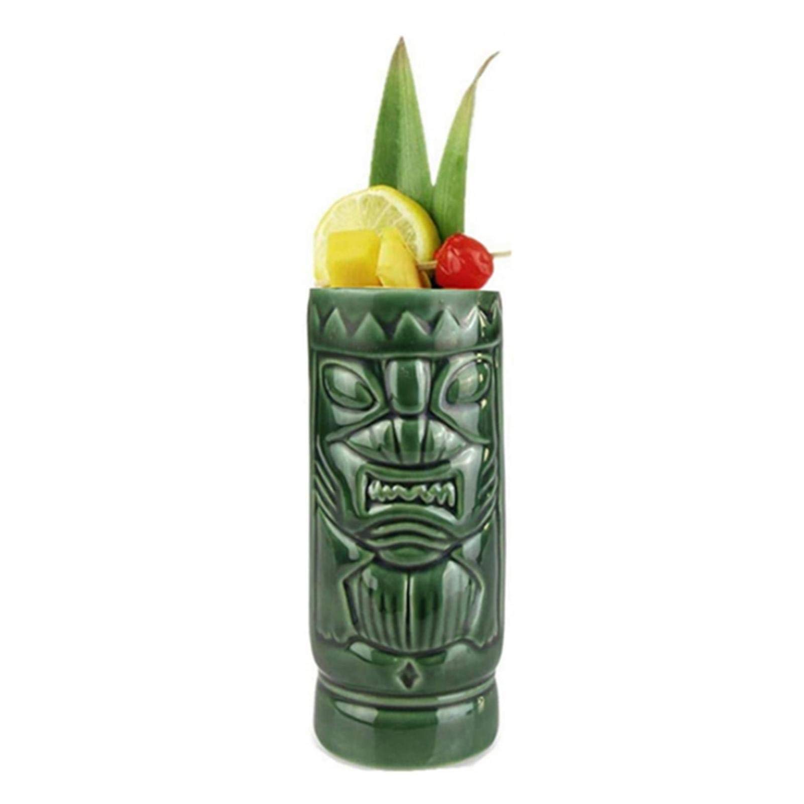 LIFKOME Keramik Cocktail Becher Papageien-Design - Tiki Becher 550ml Für Hawaii-Partys