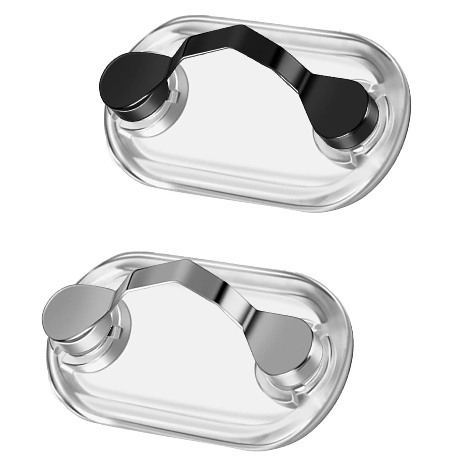 Lot De 2 Porte-Lunettes Magnétique Acier Inox – Clip Magnétique Vêtements Pour Lunettes De Soleil, Lecture & Écouteurs