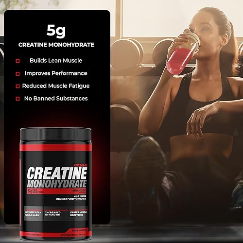 Miniatura 3 de X-CREATINE - Polvo de monohidrato de creatina micronizada pura, apoya la fuerza muscular, la potencia y la recuperación, sin gluten, sin OMG,