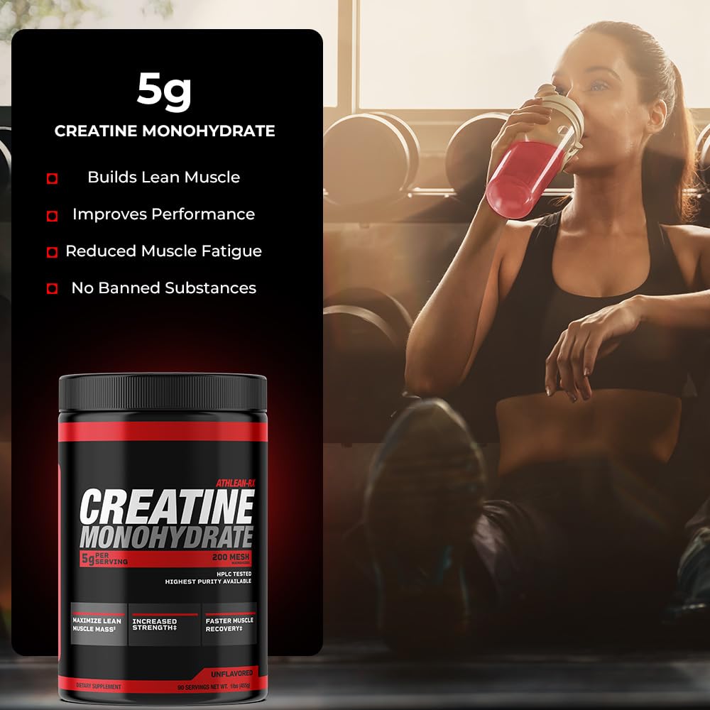 ATHLEAN-X X-CREATINE Pure Micronized Creatine Monohydrate Powder - Supports Muscle Strength, Power, and Recovery - Gluten-Free, Non-GMO, Performance Enhancing Supplement (30 Servings) — Amazon image 3