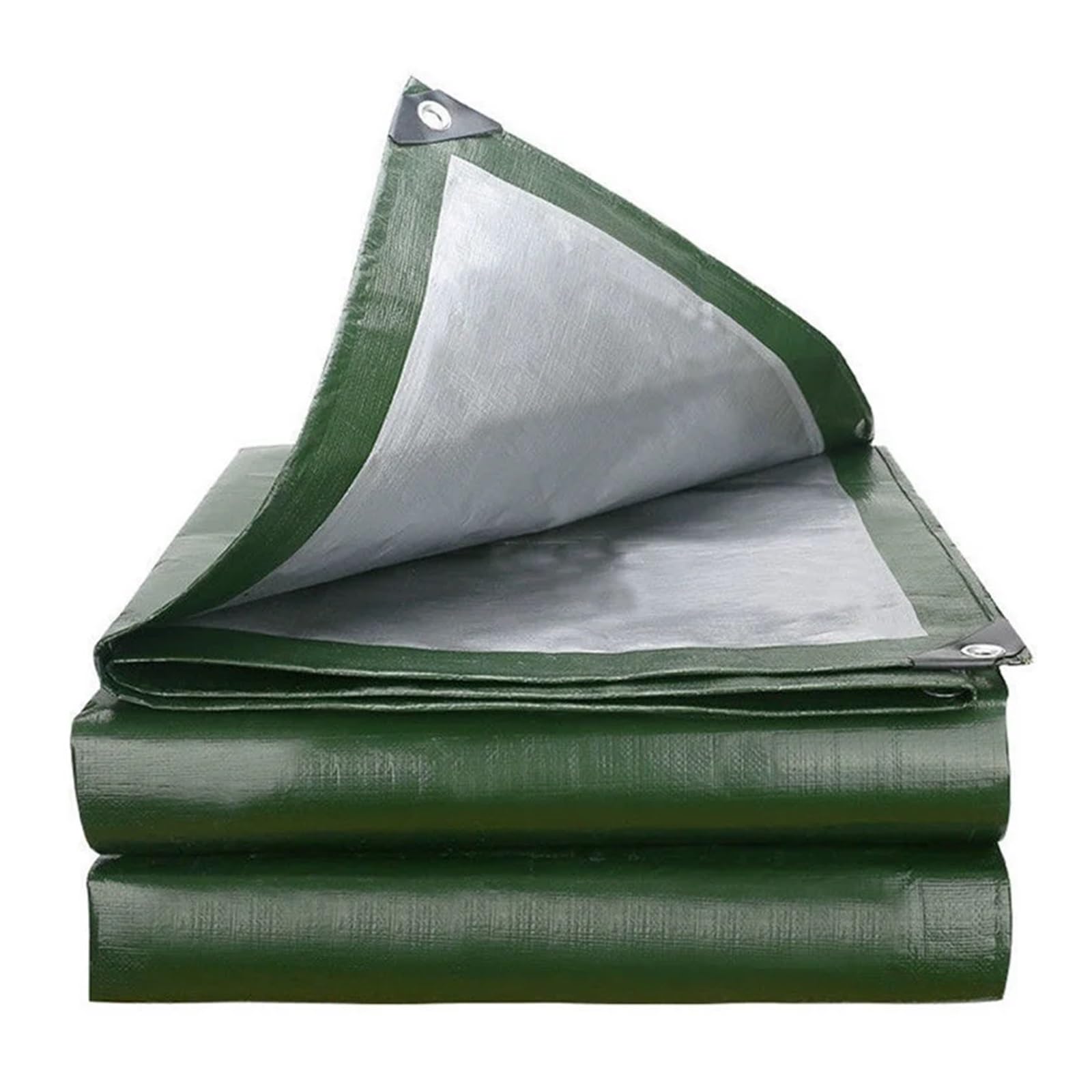 9Colors PE Tarpaulin Garden Waterproof Sun Shade Net Canopy Awnings Balcony Plants Cover Car Truck Rainproof Cloth(Green Silvery,3mx3m)