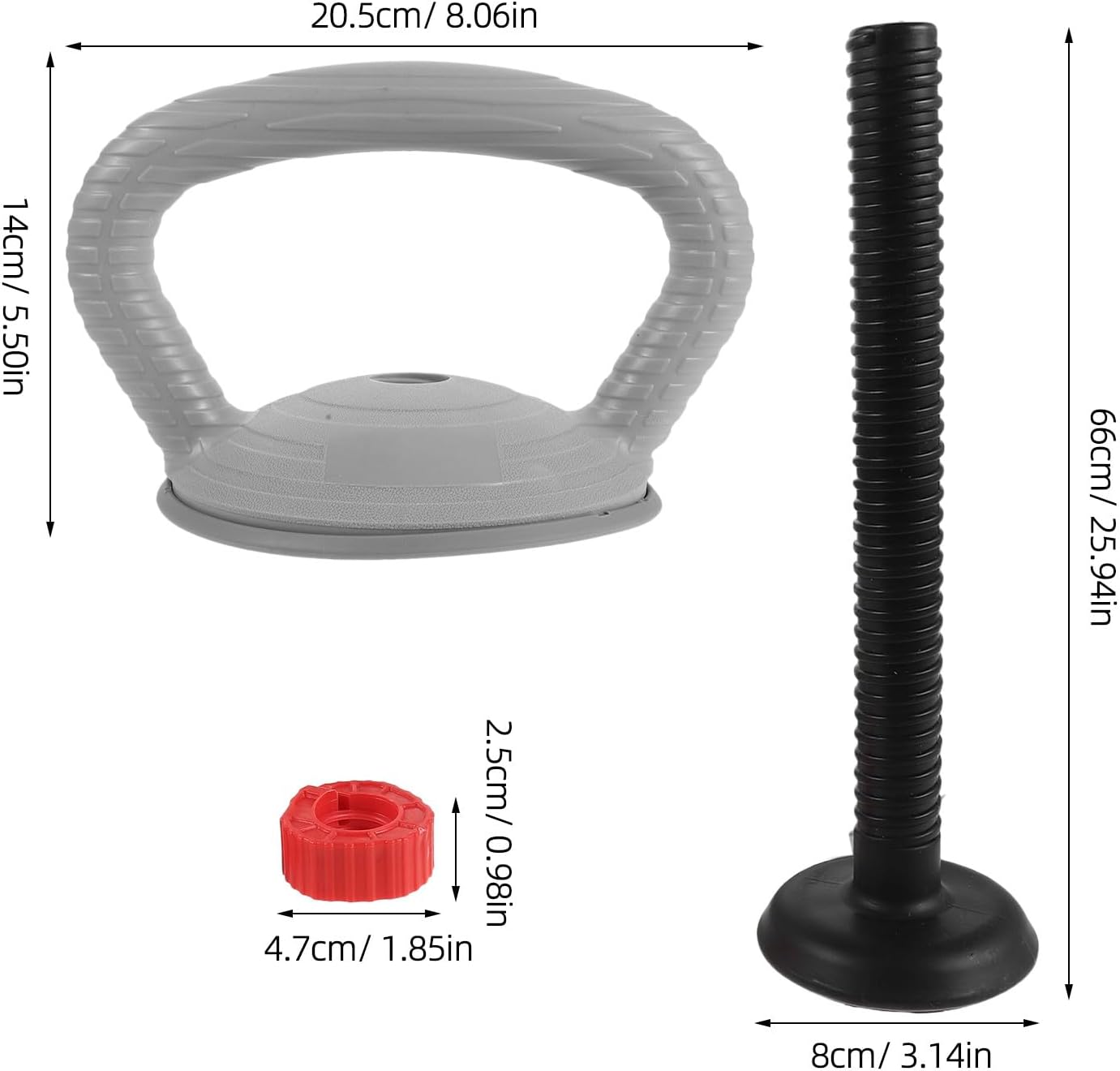 1 Set Adjustable Kettlebell Handle - Equipment Ergonomic Grip - Weight Training Handles Attachment for Dumbbells Training and Workouts