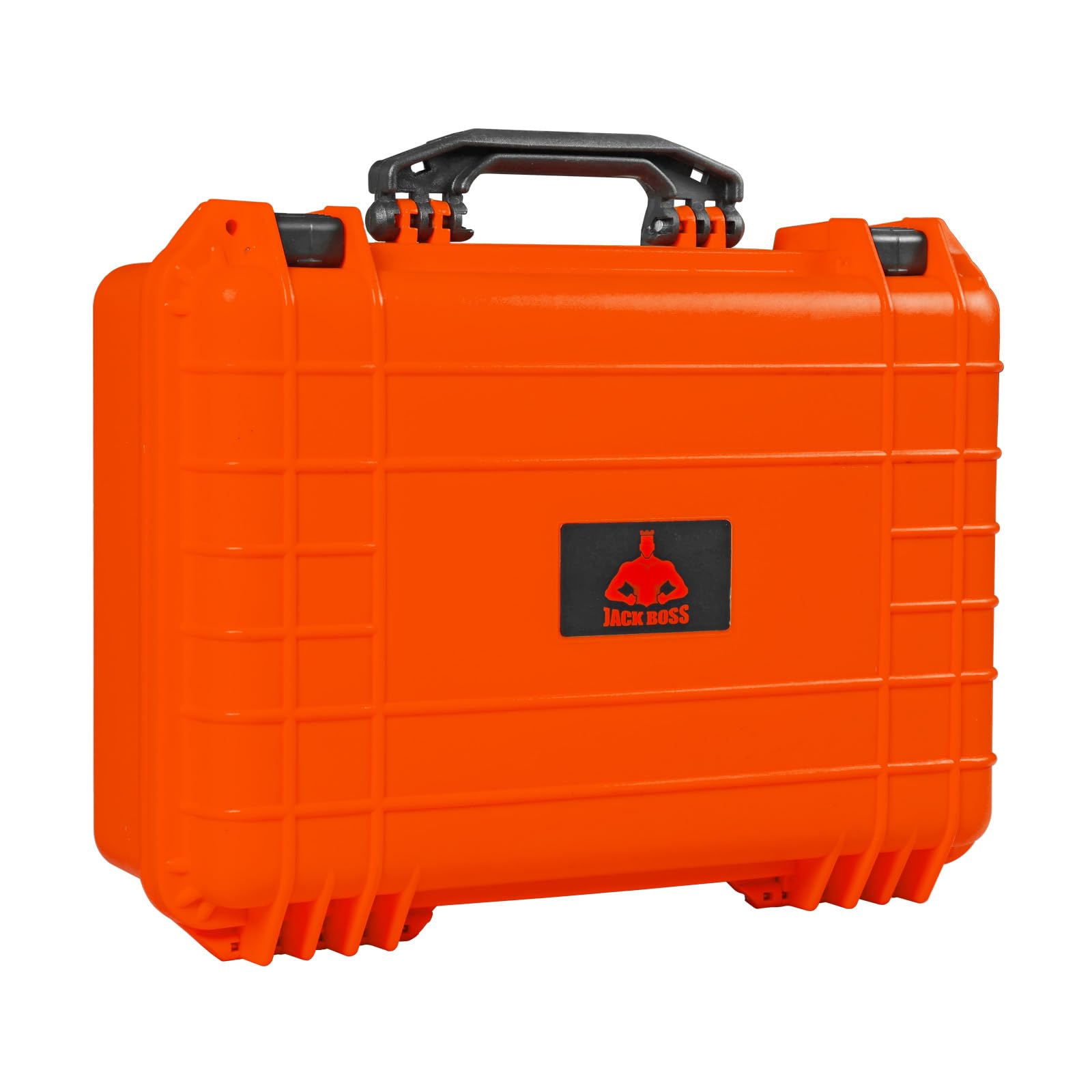 Jack Boss Waterproof Hard Camera Case with Pre-cut Foam,Orange