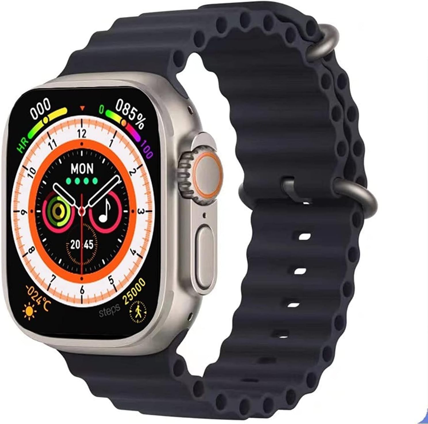 Offtrot Ultra Seris 8 Smart Watch T800 Ultra Men Two Watch NFC Door Unlock Smartwatch Bluetooth Call Wireless Charge Fitness Bracelet (Ultra T-800 Black)