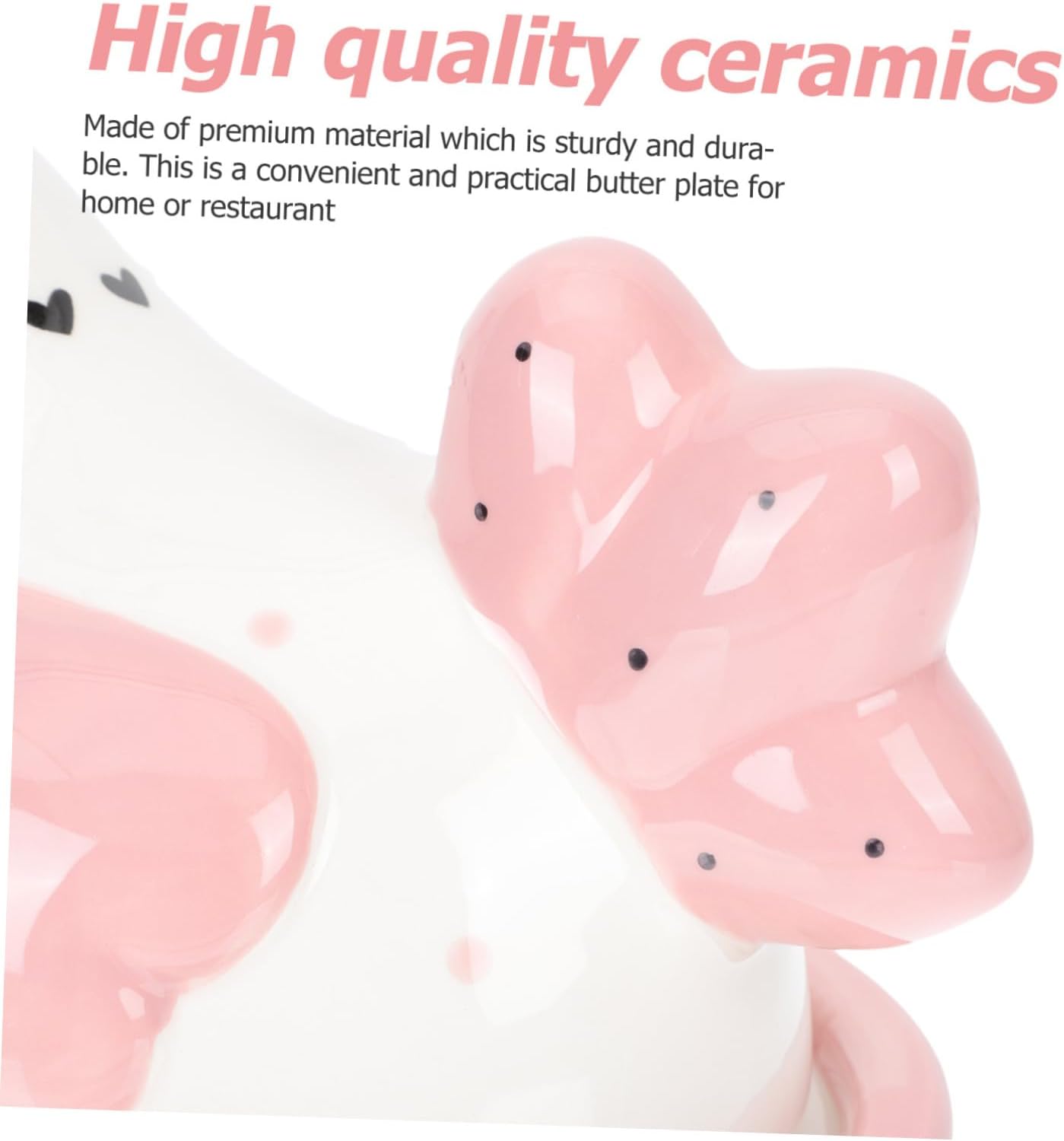 KICHOUSE Elegant Chick Shaped Butter Box Ceramic Storage Multi-purpose Food Container for Home
