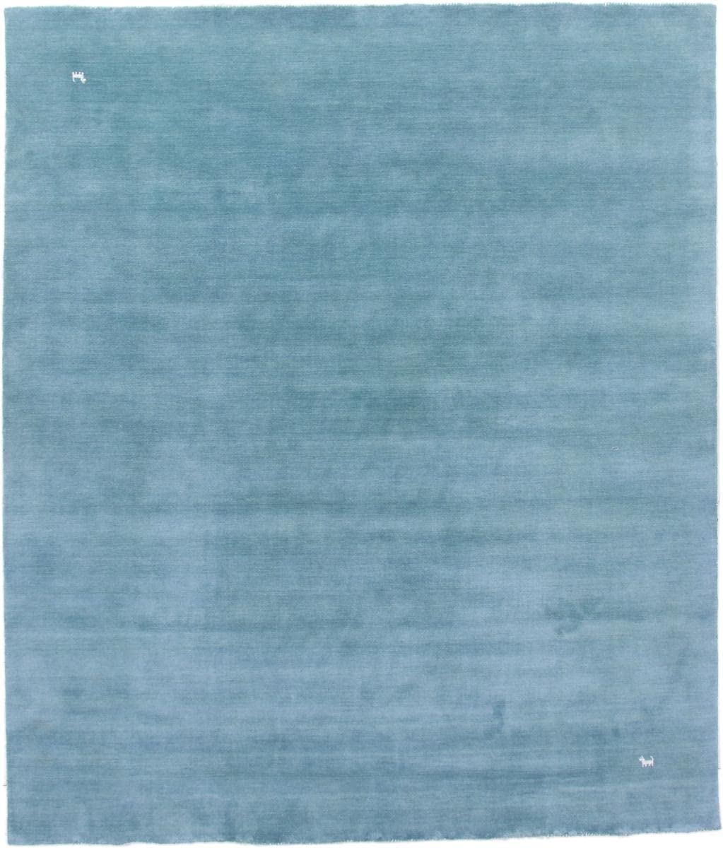 Tapis oriental bleu indien Loom Gabbeh résistant pour pieds froids