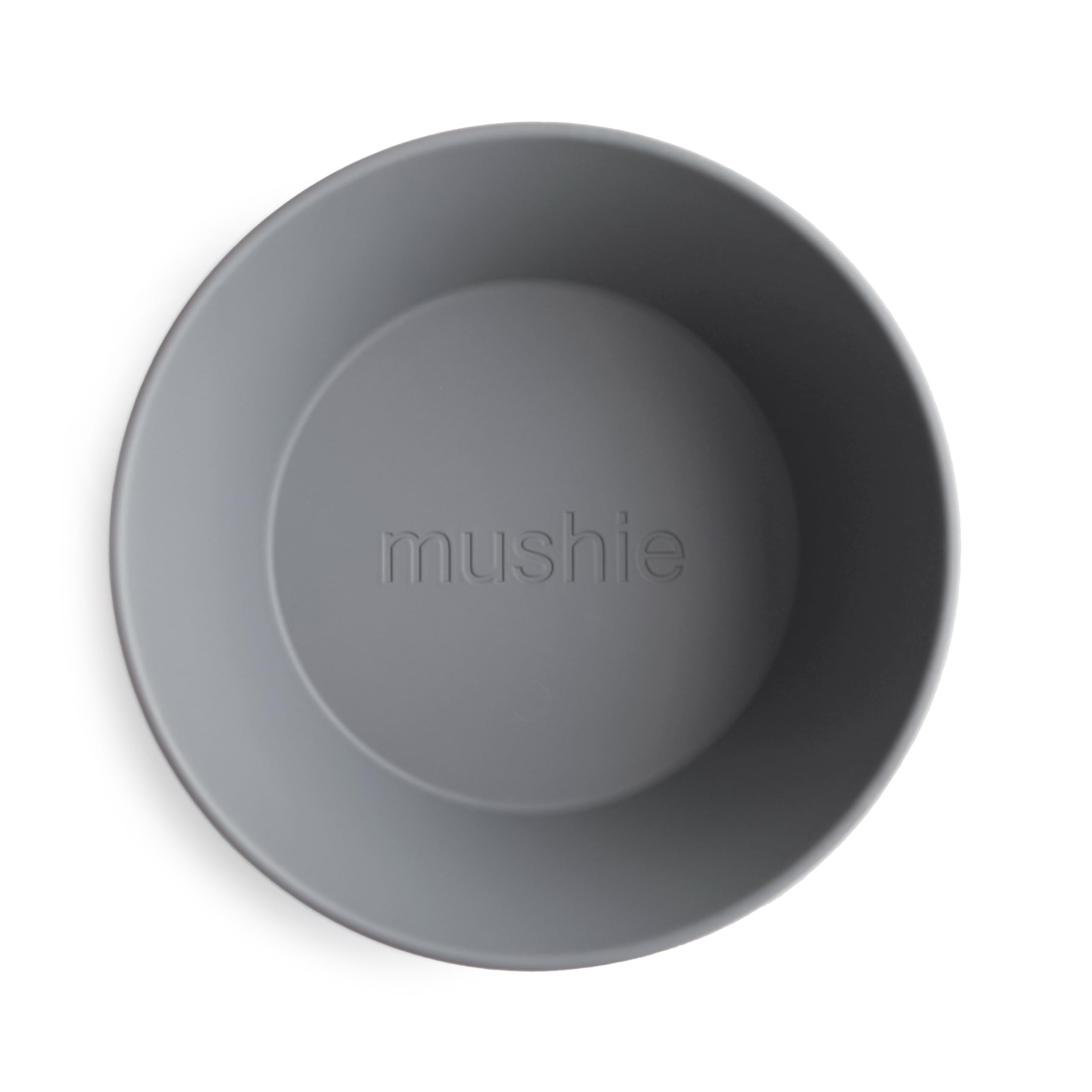 mushie Runde Essgeschirr-Schalen für Kinder | 2er-Set | Hergestellt in Dänemark | BPA-frei | Spülmaschinenfest | Sichere, Hochwertige & Langlebige Erstausstattung | Smoke